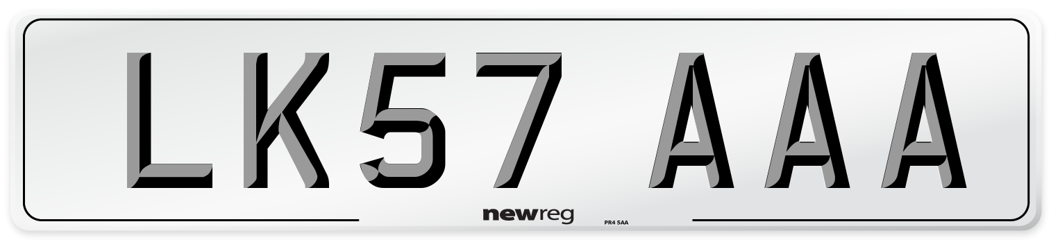 LK57 AAA Number Plate from New Reg